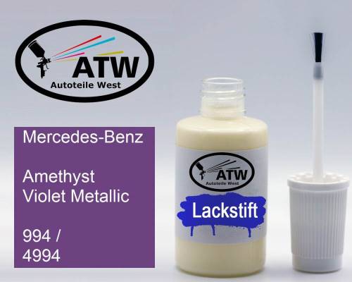 Mercedes-Benz, Amethyst Violet Metallic, 994 / 4994: 20ml Lackstift, von ATW Autoteile West.